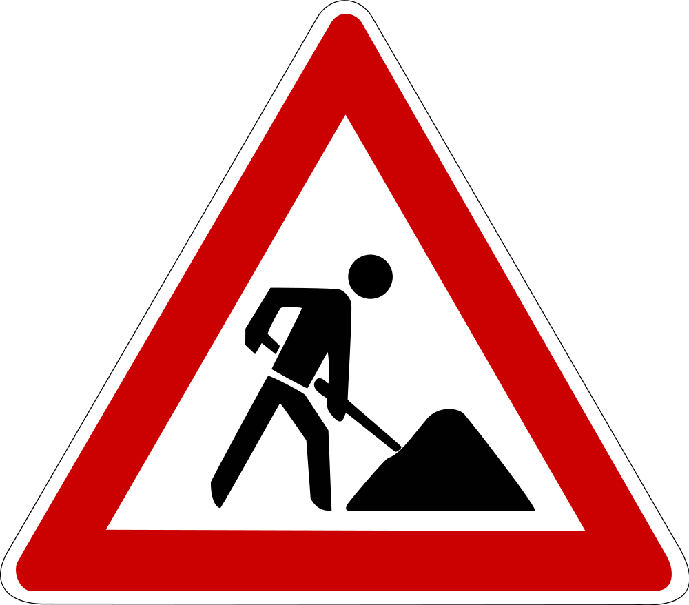 Baustellenschild Verkehrszeichen
