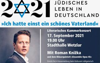 Literarisches Kammerkonzert "1700 Jahre jüdisches Leben in Deutschland"