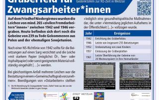 Gedenktafel 9 Gräberfeld für Zwangsarbeiter*innen auf dem Friedhof in Niedergirmes