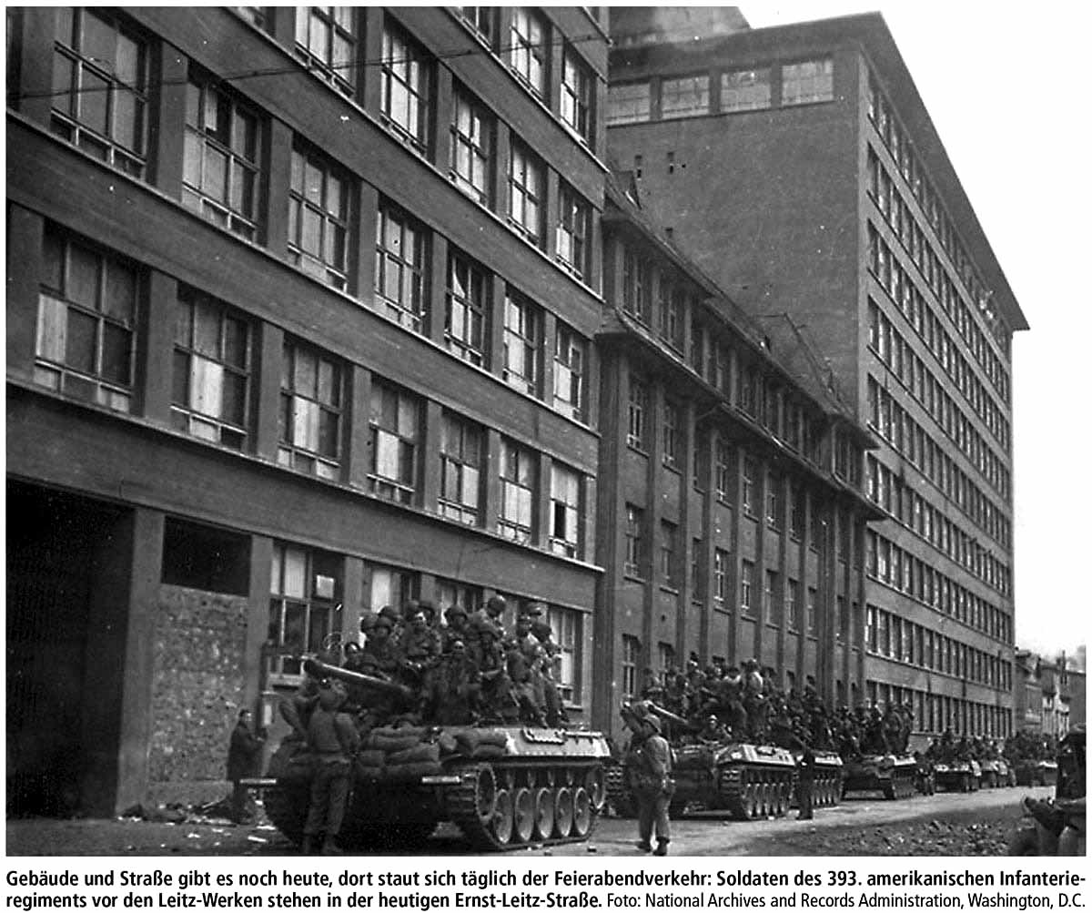 Leitz-Werk am 29.03.1945 mit 393. US-Infrantieregiment