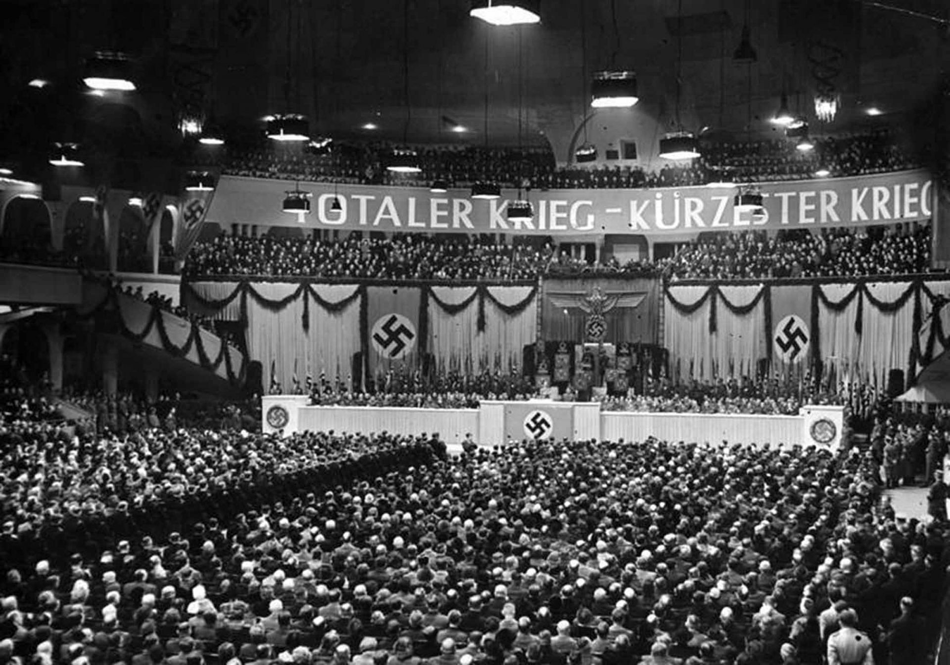 Goebbels-Rede vom Totalen Krieg im Berliner Sportpalast am 18.02.1943