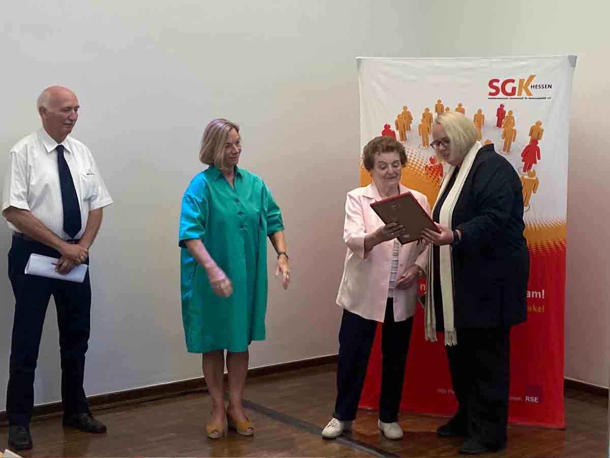 Verleihung des Marie-Bittorf-Preises an Gisela Jäckel am 08.07.2023 in Hofheim