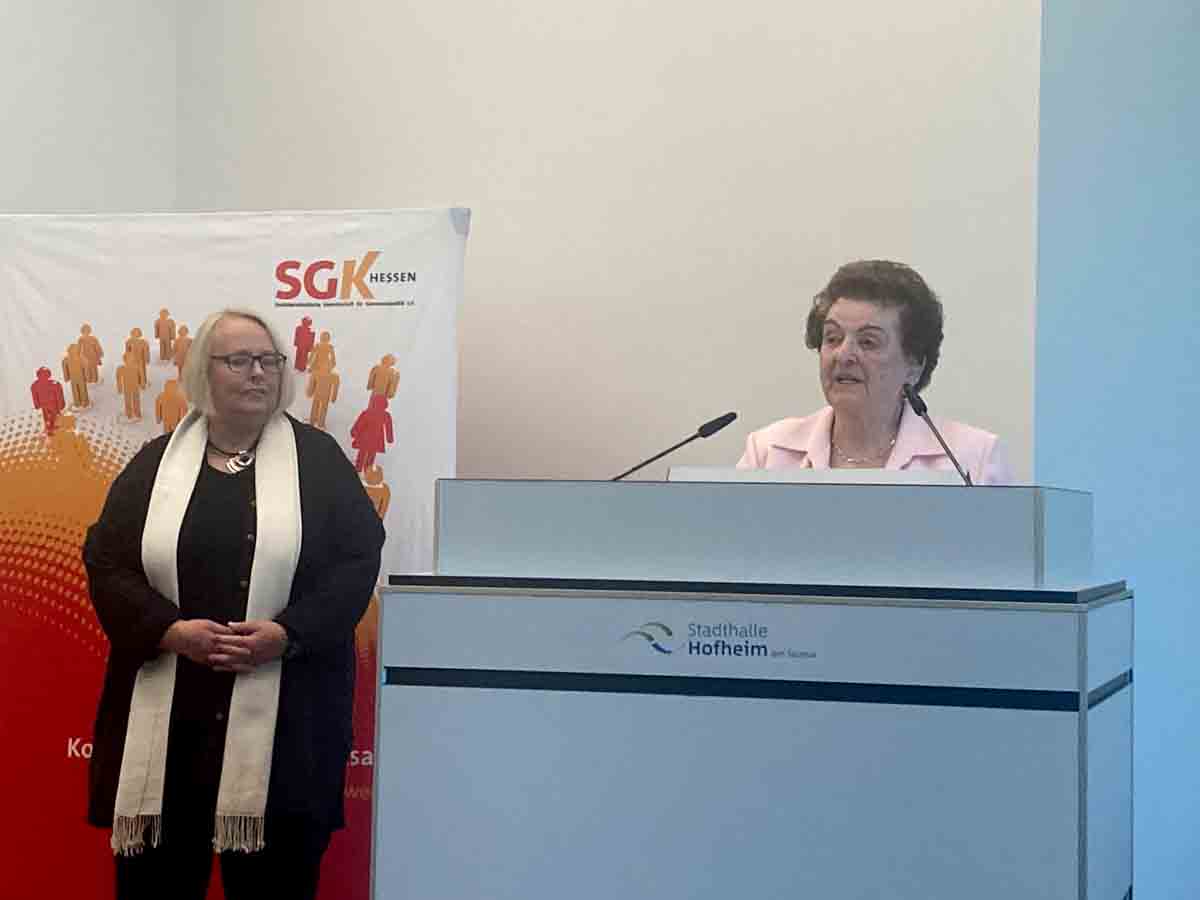 Verleihung des Marie-Bittorf-Preises an Gisela Jäckel am 08.07.2023 in Hofheim