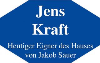 Tafelstifter Jens Kraft Tafel 17 für Jakob Sauer Logo
