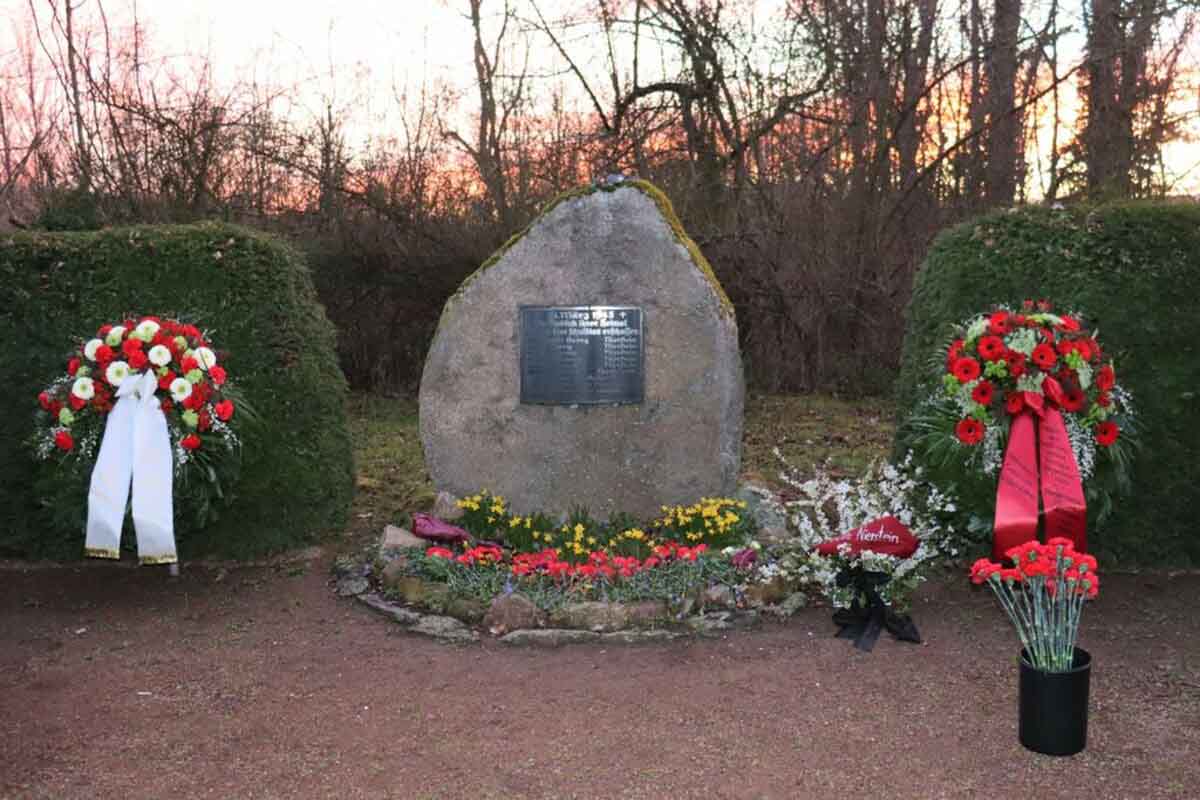 Mahnmal in Trebur am Rhein für Ermordete in den letzten Kriegstagen