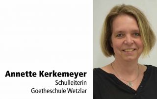 Statement Tafelstifter Tafel 18 Annette Kerkemeyer Schulleiterin der Goetheschule Wetzlar