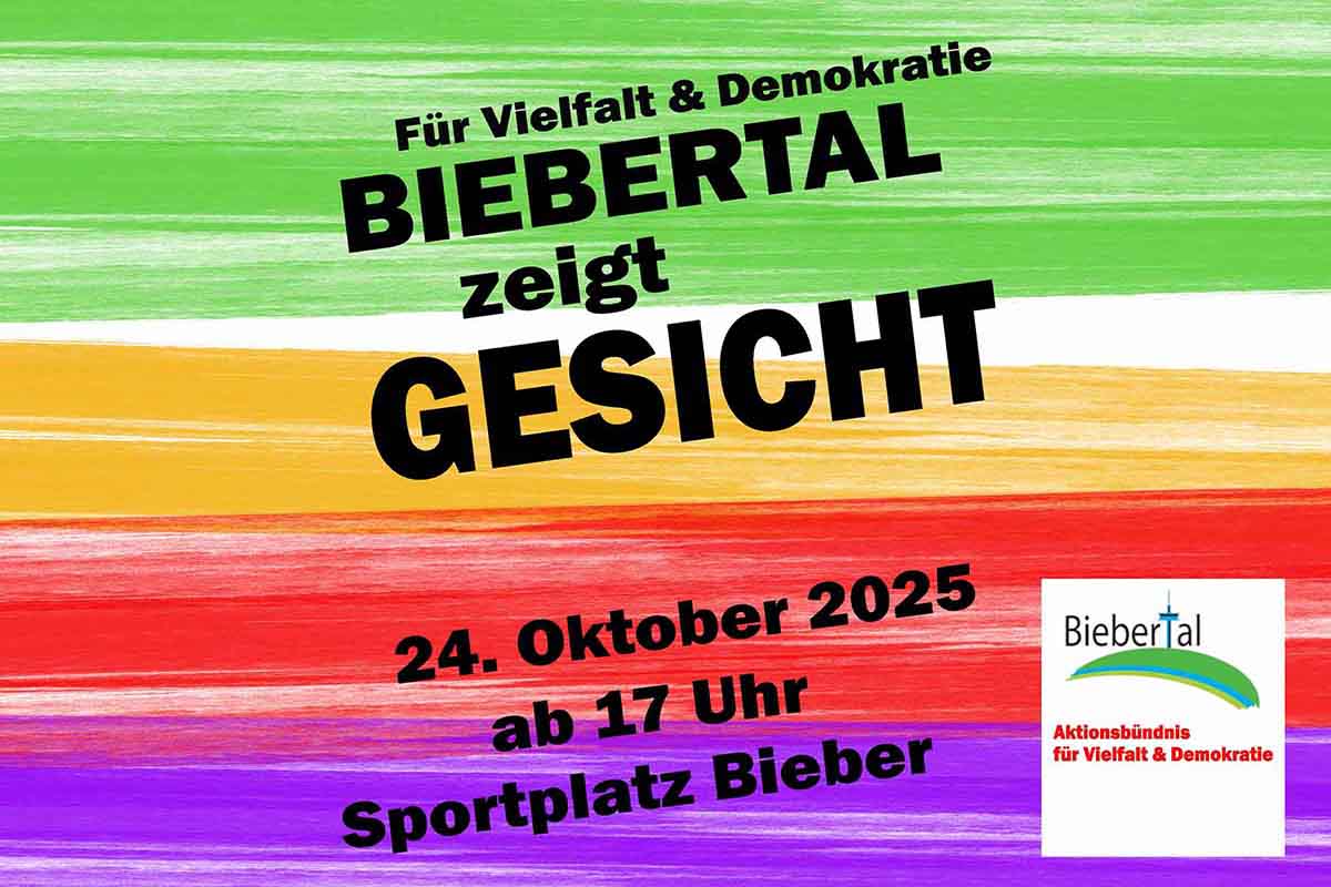 2025-10-24 Sharepic »Biebertal zeigt Gesicht« Sharepic Bibertal zeigt Gesicht am 24.10.2025
