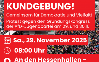 Kundgebung gegen die Gründung einer AfD-Jugendorganisation am 29.11.2025 in Gießen
