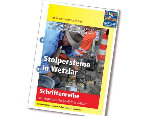 Begleitband »Stolpersteine in Wetzlar«
