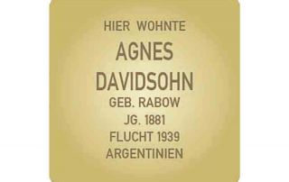 Stolperstein für Agnes Davidsohn