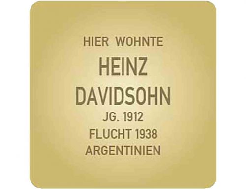 Stolperstein für Heinz Davidsohn