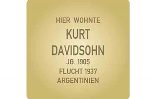 Stolperstein für Kurt Davidsohn