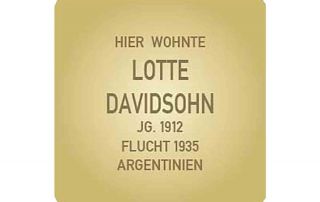 Stolperstein für Lotte Davidsohn