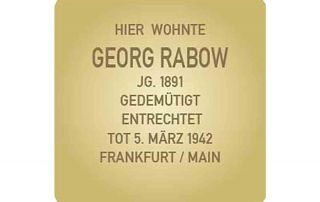 Stolperstein für Georg Rabow