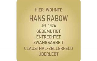 Stolperstein für Hans Rabow