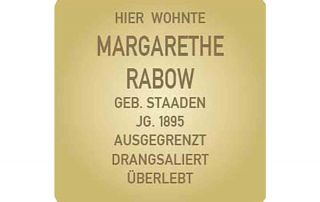 Stolperstein für Margarethe Rabow