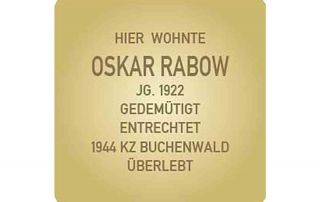 Stolperstein für Oskar Rabow