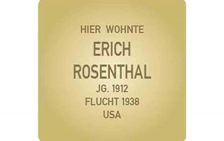 Stolperstein für Erich Rosenthal