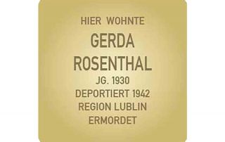 Stolperstein für Gerda Rosenthal