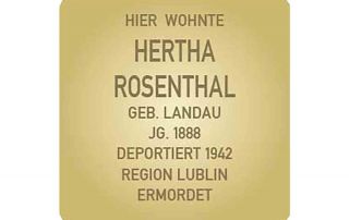 Stolperstein für Hertha Rosenthal