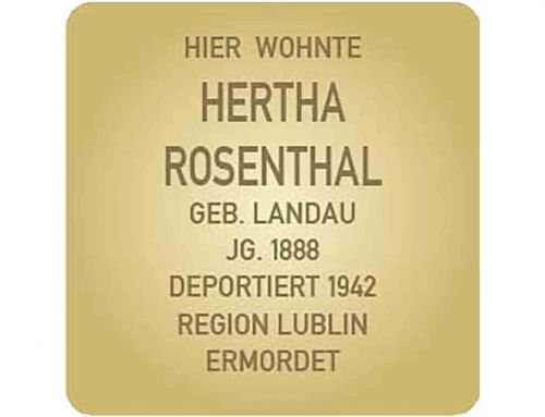 Stolperstein für Hertha Rosenthal