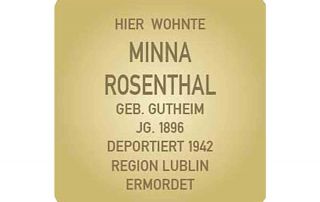 Stolperstein für Minna Rosenthal