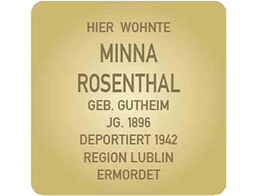 Stolperstein für Minna Rosenthal